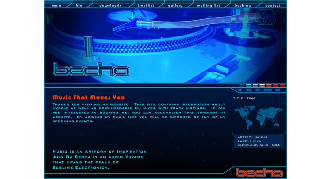DJ Becha Website