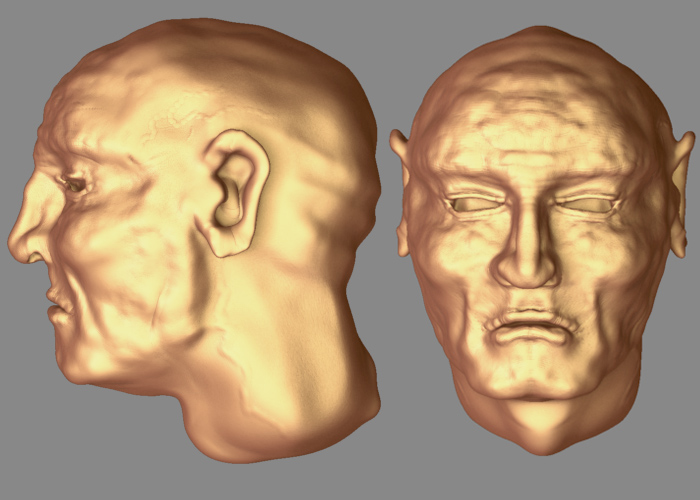 3d face sculpture